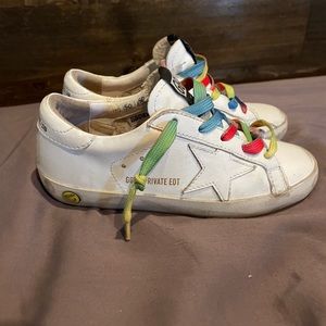 golden goose kids size 12 (31) white with rainbow